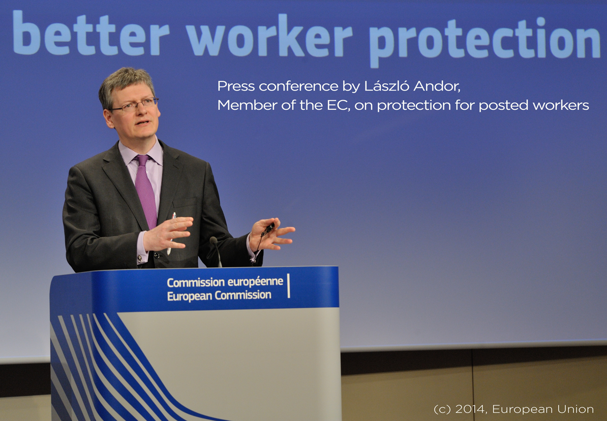 Press conference by László Andor, Member of the EC, on protection for posted workers